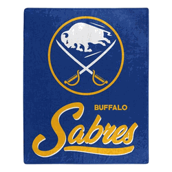 NHL Buffalo Sabres Signature Raschel Throw Blanket 50x60 Inches