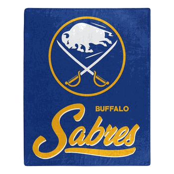 NHL Buffalo Sabres Signature Raschel Throw Blanket 50x60 Inches