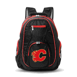 NHL Calgary Flames 19" Premium Laptop Backpack with Colored Trim