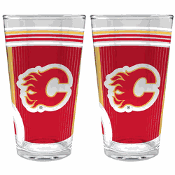 NHL Calgary Flames 2pc Pint Glass Set