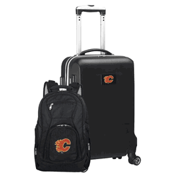 NHL Calgary Flames Deluxe 2-Piece Backpack & Carry-On Set