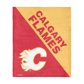 NHL Calgary Flames Halftone Silk Touch Throw Blanket 46x60 inches