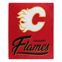 NHL Calgary Flames Signature Raschel Throw Blanket 50x60 Inches