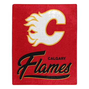 NHL Calgary Flames Signature Raschel Throw Blanket 50x60 Inches