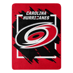 NHL Carolina Hurricanes Dimensional Micro Raschel Throw Blanket 46x60 Inches