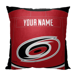 NHL Carolina Hurricanes Jersey Personalized Throw Pillow 18x18 Inches