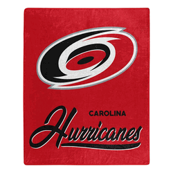 NHL Carolina Hurricanes Signature Raschel Throw Blanket 50x60 Inches