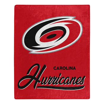 NHL Carolina Hurricanes Signature Raschel Throw Blanket 50x60 Inches