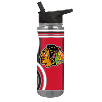 NHL Chicago Blackhawks 24oz Cool Vibes Jr. Thirst Hydration Water Bottle