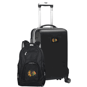 NHL Chicago Blackhawks Deluxe 2-Piece Backpack & Carry-On Set