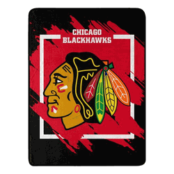 NHL Chicago Blackhawks Dimensional Micro Raschel Throw Blanket 46x60 Inches