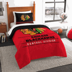 NHL Chicago Blackhawks Draft Comforter and Sham Set Twin
