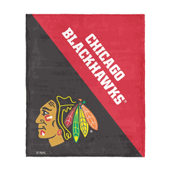 NHL Chicago Blackhawks Halftone Silk Touch Throw Blanket 46x60 inches