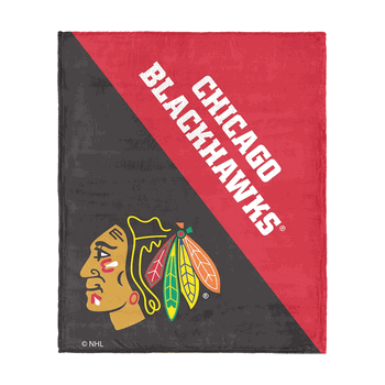 NHL Chicago Blackhawks Halftone Silk Touch Throw Blanket 46x60 inches