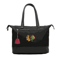 NHL Chicago Blackhawks Laptop Tote Bag with Colored Zipper Pull Accessory
