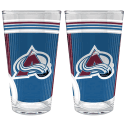 NHL Colorado Avalanche 2pc Pint Glass Set