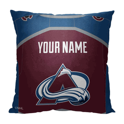 NHL Colorado Avalanche Jersey Personalized Throw Pillow 18x18 Inches