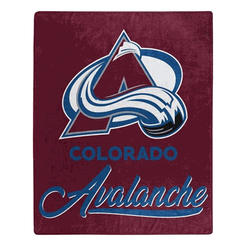 NHL Colorado Avalanche Signature Raschel Throw Blanket 50x60 Inches