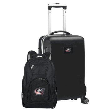 NHL Columbus Blue Jackets Deluxe 2-Piece Backpack & Carry-On Set