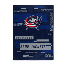 NHL Columbus Blue Jackets Digitize Raschel Throw Blanket 60x80Inches