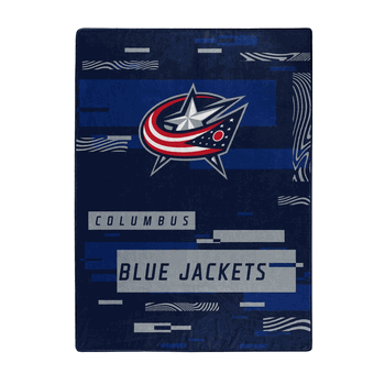 NHL Columbus Blue Jackets Digitize Raschel Throw Blanket 60x80Inches
