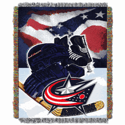 NHL Columbus Blue Jackets Home Ice Advantage Tapestry Throw