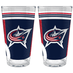NHL Columbus Bluejackets 2pc Pint Glass Set