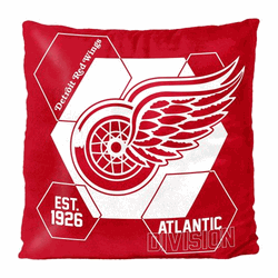 NHL Detroit Red Wings Connector Double Sided Velvet Pillow 16 x 16 Inches
