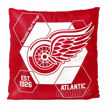 NHL Detroit Red Wings Connector Double Sided Velvet Pillow 16 x 16 Inches
