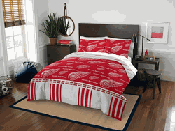 NHL Detroit Red Wings Rotary Bed in a Bag Set Queen