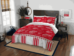 NHL Detroit Red Wings Rotary Queen Bed In a Bag Set