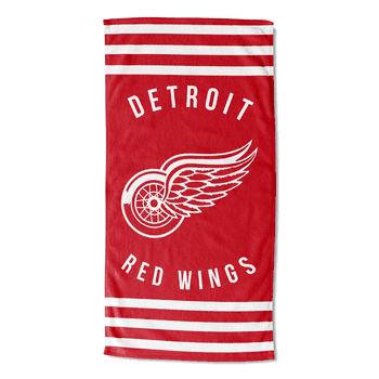 NHL Detroit Red Wings Stripes Beach Towel