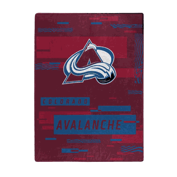 Colorado Avalanche Digitize Raschel Plush Throw Blanket