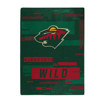Minnesota Wild Digitize Raschel Plush Throw Blanket