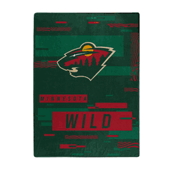 Minnesota Wild Digitize Raschel Plush Throw Blanket
