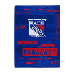 New York Rangers Digitize Raschel Plush Throw Blanket