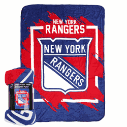 NHL Dimensional Ny New York Rangers Micro Raschel Throw