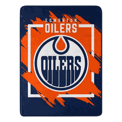 NHL Edmonton Oilers Dimensional Micro Raschel Throw Blanket 46x60 Inches