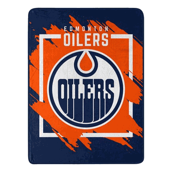 NHL Edmonton Oilers Dimensional Micro Raschel Throw Blanket 46x60 Inches