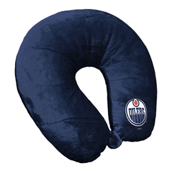 NHL Edmonton Oilers Logo Navy Neck Pillow