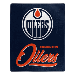 NHL Edmonton Oilers Signature Raschel Throw Blanket 50x60 Inches