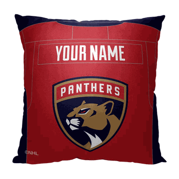 NHL Florida Panthers Jersey Personalized Throw Pillow 18x18 Inches