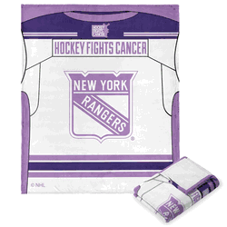 NHL Hockey Fights Cancer Jersey NY New York Rangers Silk Touch Throw