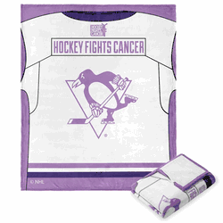 NHL Hockey Fights Cancer Jersey Pittsburgh Penguins Silk Touch Throw