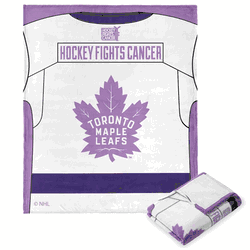 NHL Hockey Fights Cancer Jersey Toronto Maple Leafs Silk Touch Throw