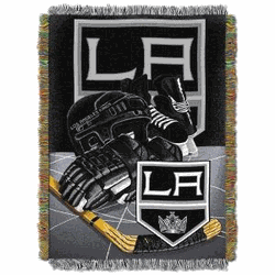 NHL Los Angeles Kings Home Ice Advantage Woven Tapestry Throw Blanket 48x60 Inches