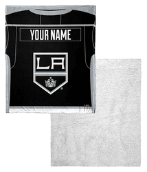 NHL Los Angeles Kings Jersey Personalized Silk Touch Sherpa Throw Blanket 50x60 Inches