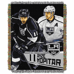 NHL Los Angeles Kings Player Anze Kopitar Woven Tapestry Throw Blanket 48x60 Inches