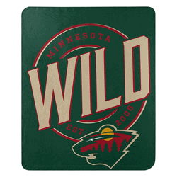 NHL Minnesota Wild Campaign Fleece Throw Blanket 50x60 Inches