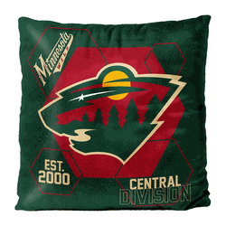 NHL Minnesota Wild Connector Double Sided Velvet Pillow 16 x 16 Inches